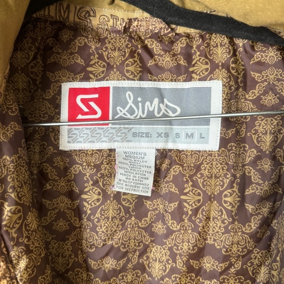 90s Vintage Sims Paisley print ski jacket puffer hooded pockets insulated snow - Picture 2 of 9